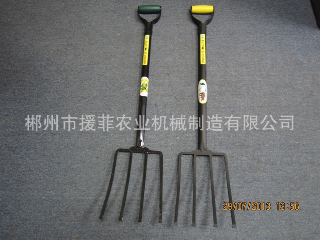 出口南非农具，F107-4T连体铁锹，铁耙，连体铁叉2.2KG