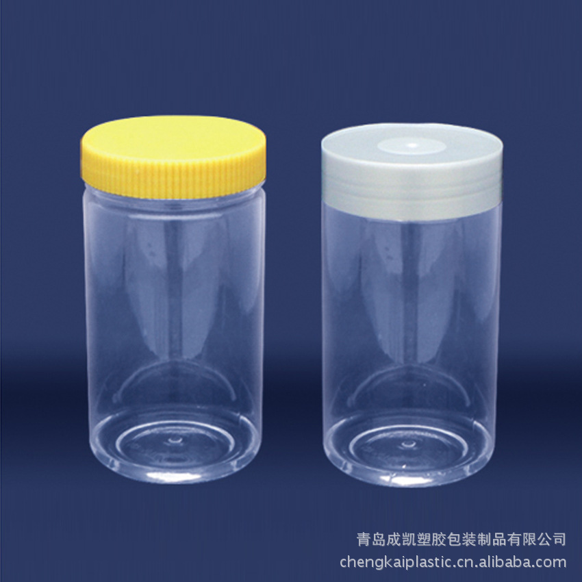 8010青岛厂家供应PET透明300-330ml塑料瓶塑料桶干果瓶大口广口瓶