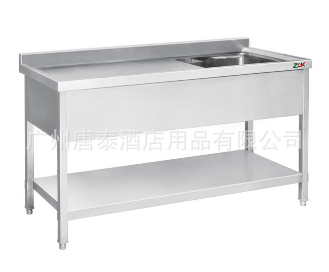 供应酒店厨房设备XT04-6-12拆装式单星洗涮台