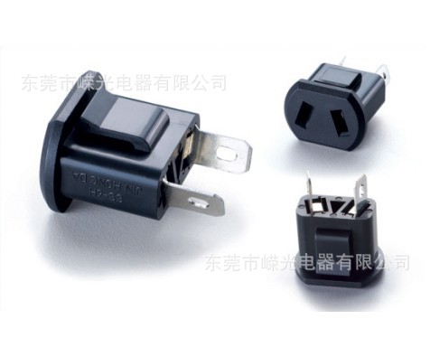 SS-6H 澳规八字脚插座 国标卡位插座 UPS电源插座 两扁接线插座