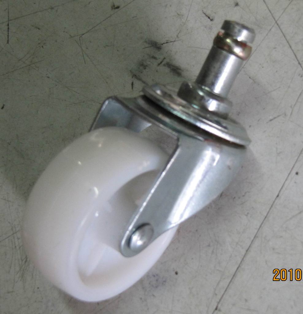 厂家供应优质平价白厚尼龙轮白色无轴承肥仔万向脚轮定向轮