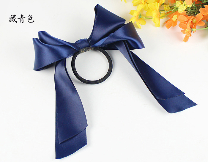 Hot Sale Hair Accessories Hair Band Sweet Oversized Ribbon Bow Hair Band Popular Bow Tie Hair Rope Wholesale display picture 1