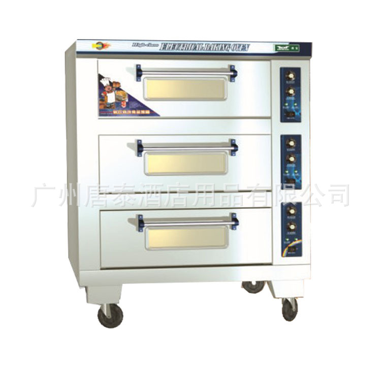 厂家生产食品烘焙设备控温式烤箱DFL-33三层三盘烤箱