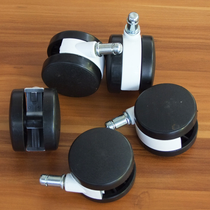 转椅脚轮插式白色万向轮烤漆轮5只轮彩色椅轮椅盟包邮滚轮9