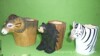 Wooden jewelry handmade with animals, drawing pens, pens holder