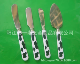 F-011DAA奶酪奶油刀,芝士刀,起士刀.奶牛图案西餐刀叉,儿童餐具