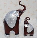 【厂家直销】正品泰式家居装饰招财母子树脂工艺品大象特价27元