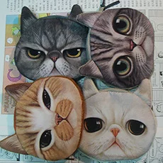 Кошелек, маленькая сумка, цифровая игрушка, котёнок, 3D