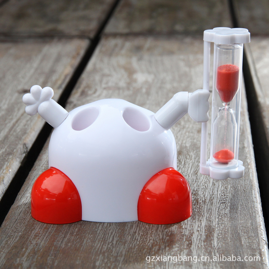 卡通计时刷牙架 卫浴用具 广告礼品牙刷架 沙漏批发3分钟刷牙沙漏|ms