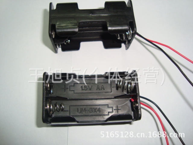 电池盒实验用品塑料学生玩具配件电源连接线科教5节4号电池