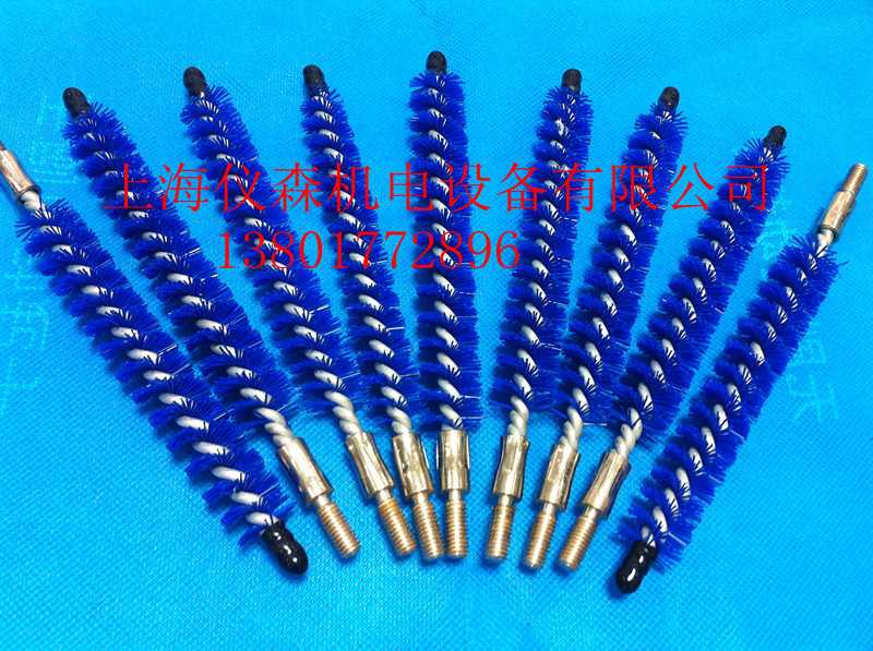 铜头铆压双股加强型通炮机清洗刷配套尼龙清洗杆冷凝器刷M6规格全