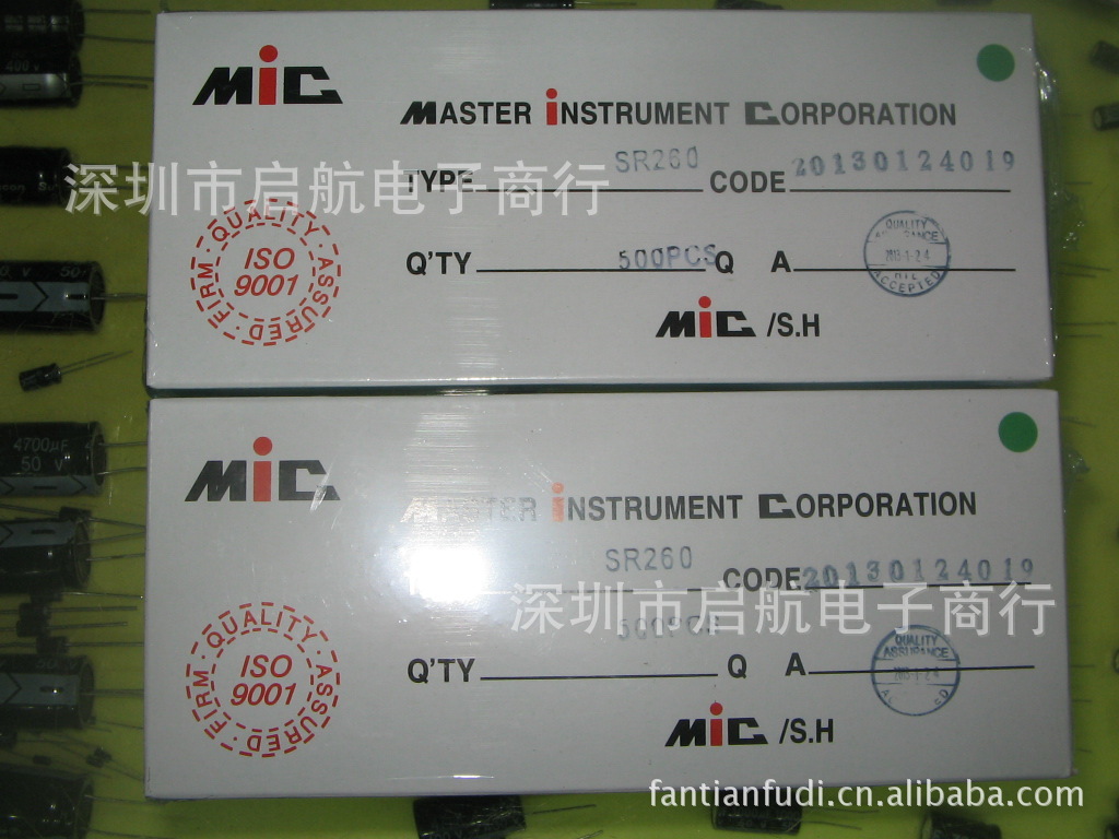 SR260 肖特基二极管2A 60V 封装DO-15