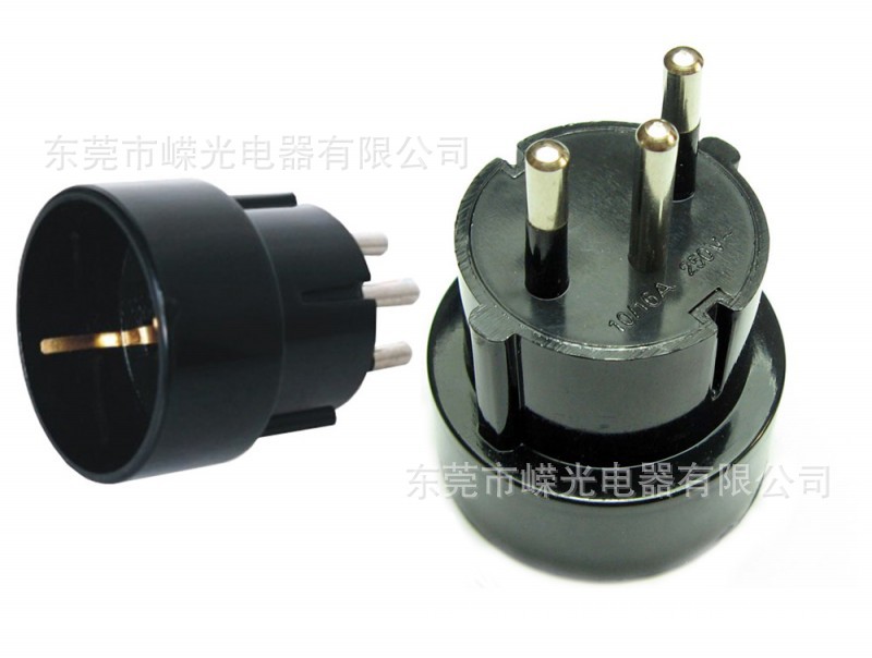 RK-52 德式转瑞士插頭 Schuko转瑞士 德国设备转接头 瑞士插头
