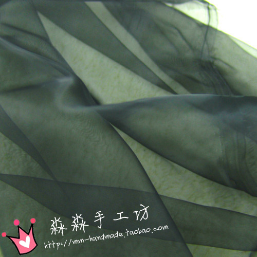 2023中硬黑色加密透明欧根纱面料 批发婚纱礼服丝连衣裙巾欧根纱