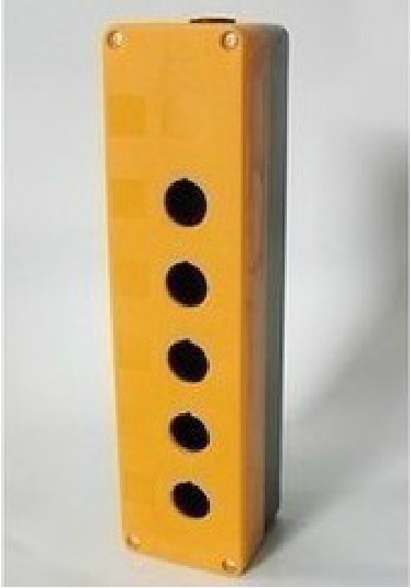 按钮开关盒5孔 开孔 22MM 按钮盒BX5-22 XAL-B05黄色 白色
