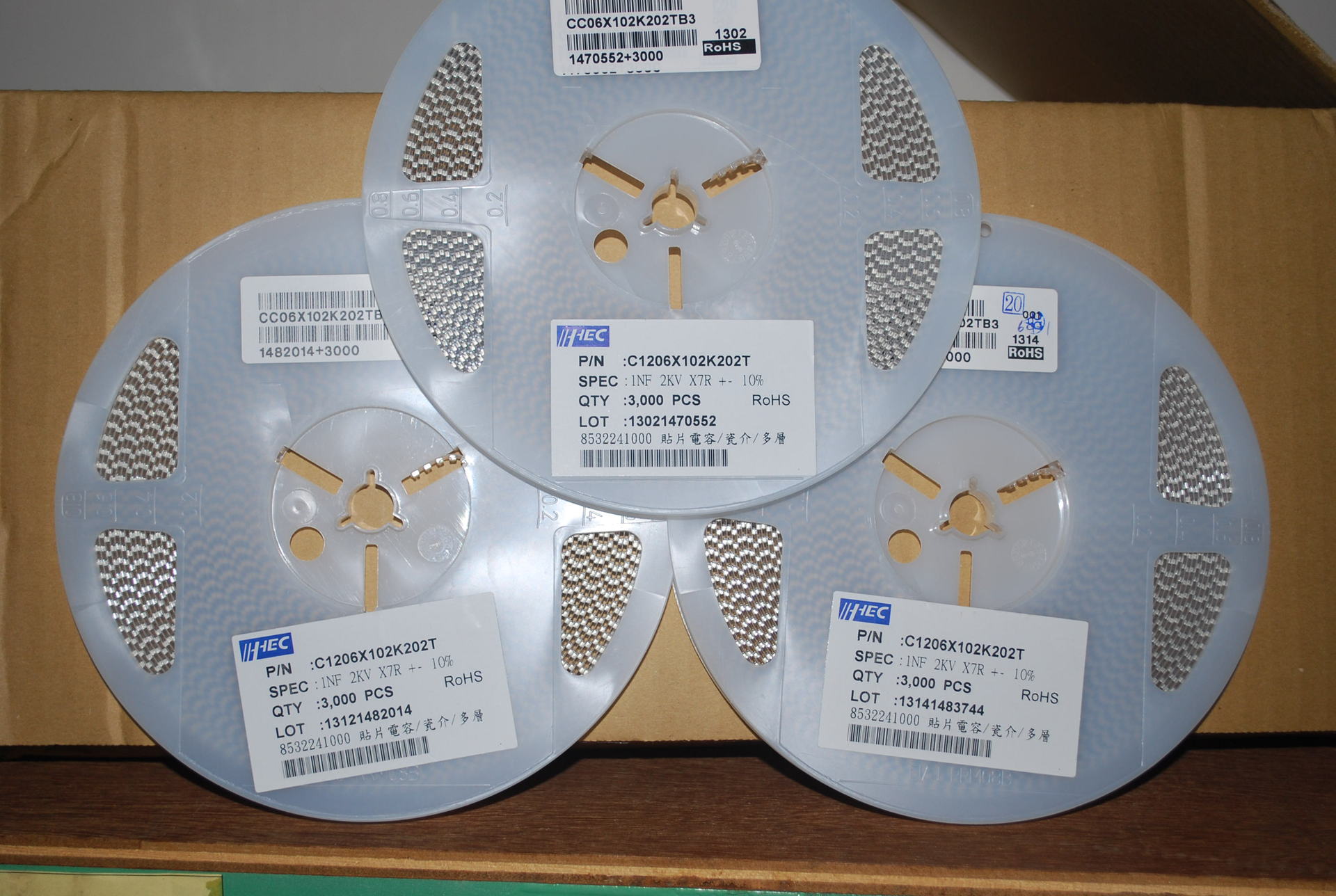 现货供应IHHEC禾伸堂原装正品贴片电容C1812N104J050T