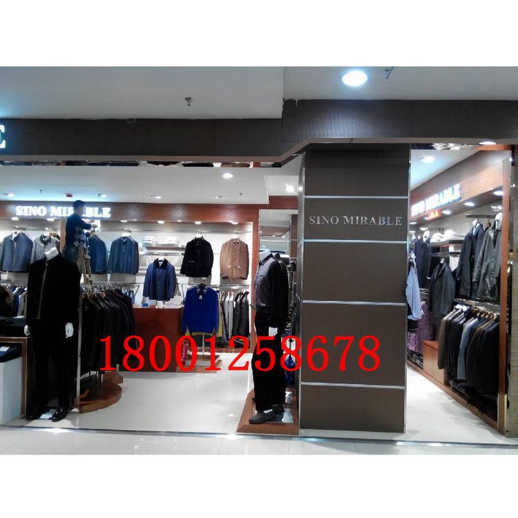 男装展柜儿童服装展柜内衣商场服装展览柜台设计制作烤漆展柜实木