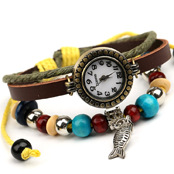 Pulsera De Cuero Vacuno De Aleación Vintage Para Niños Y Niñas display picture 2