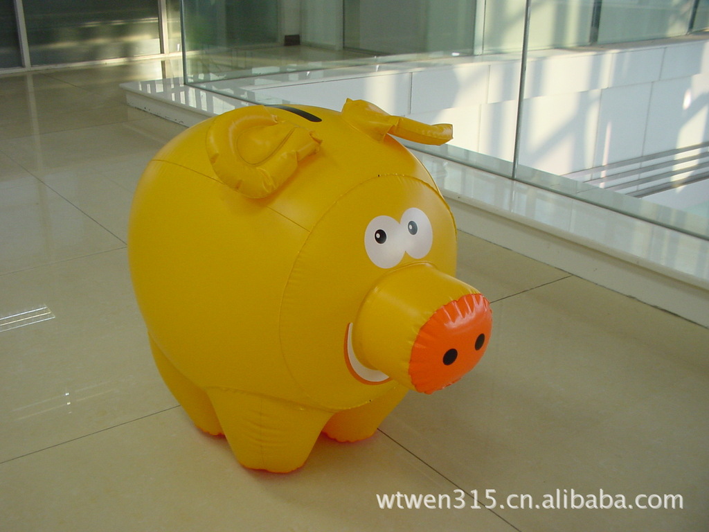 供应各种充气动物/PVC充气金猪 充气12生肖 定制充气玩具猪