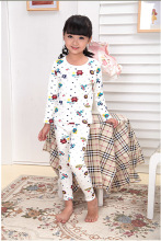 2024冬款韩版星星飞机家居服 时尚加厚儿童休闲家居童套装