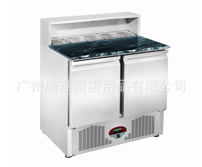 供应TONTILE西餐厨具SL900DR2-GR沙拉台大理石面不锈钢沙拉台