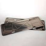 【批发】新交规车牌架 通用型不锈钢车牌托 车管所专用 欢迎订购