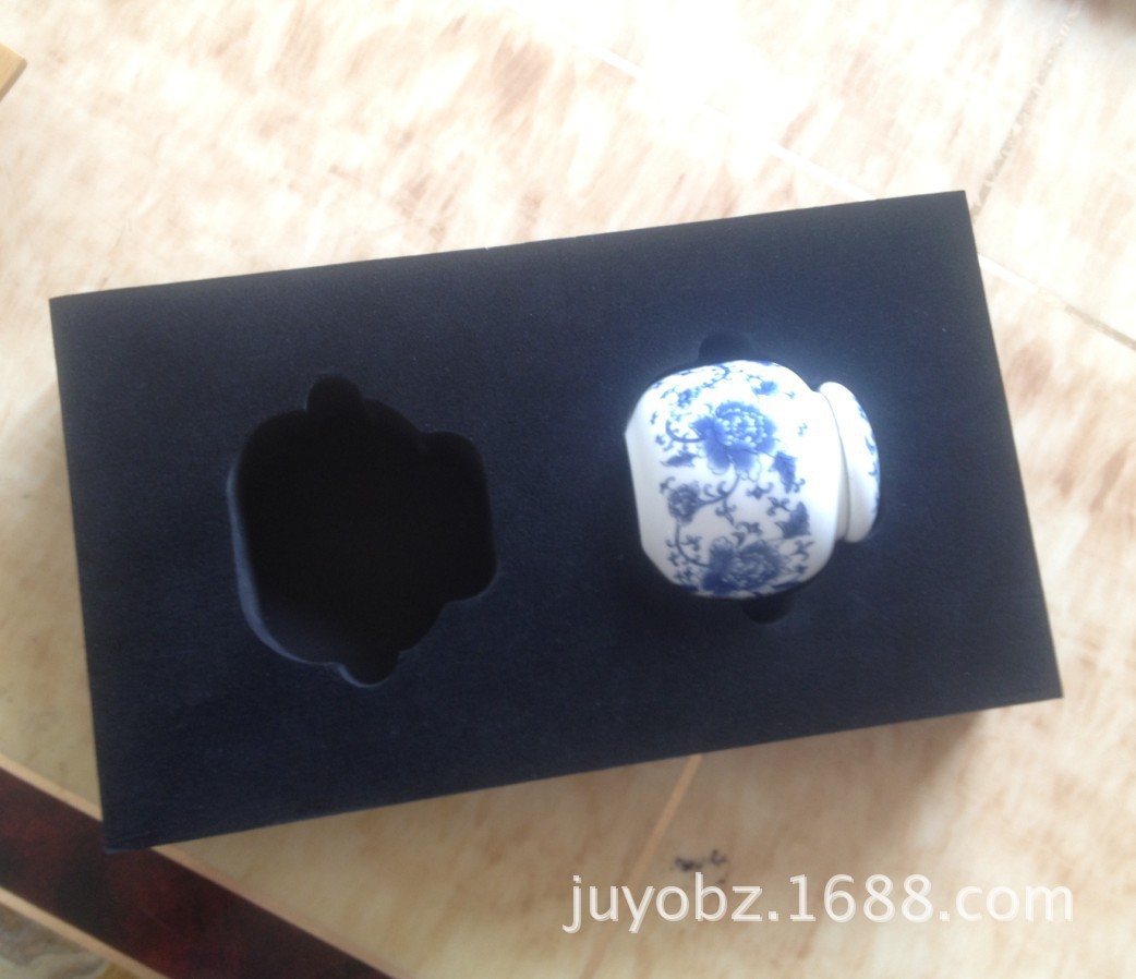 定制贴绒黑色环保eva内托 保健品填充eva内托