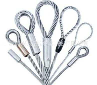 专业生产钢丝绳拉索 钢丝绳吊索 保险绳 弹簧保险绳 钢丝绳安全绳