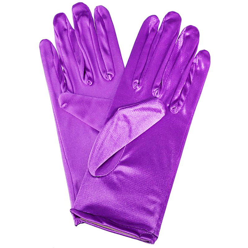 55g Weight Gloves Classification Satin Fabric Type 1 Pair Quantity Solid Color Pattern Women'S Gender Simple Style Style Women's Simple Style Solid Color Satin Gloves 1 Pair 19