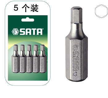 SATA世达工具 5件套8系列30长六角旋具头 59476 12mm
