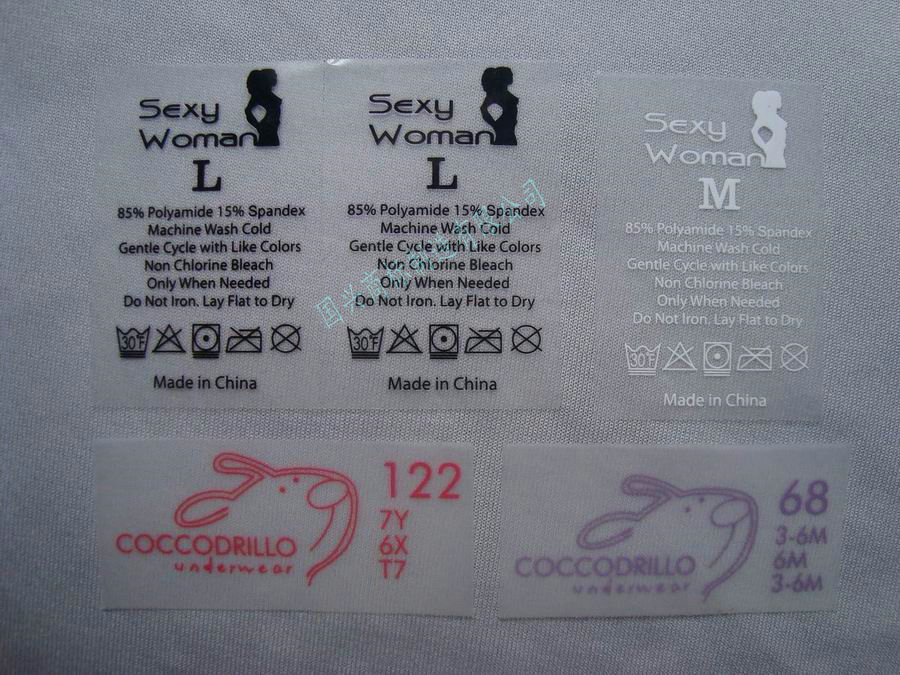 瑞安专业订做热转印内衣商标 内裤热转印烫标  品质保证t恤商标