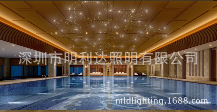 光纤照明厂家直销 酒店大堂七彩装饰灯 水晶配件批发|ru