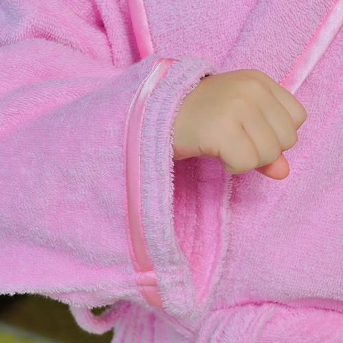 Children's bathrobe pure cotton towel material boys and girls nightgown cotton swimming bathing bathrobe thick winter cartoon one-piece pajamas