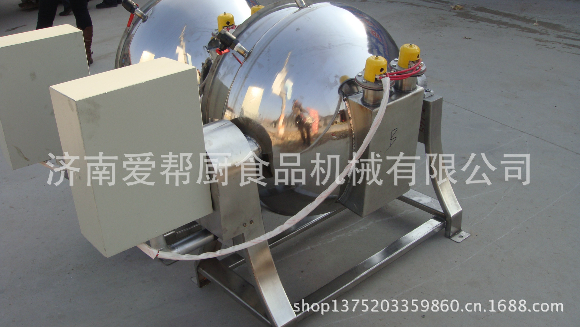 供应优质不锈钢自动电加热蒸汽式夹层锅食堂饭店大锅蒸煮锅