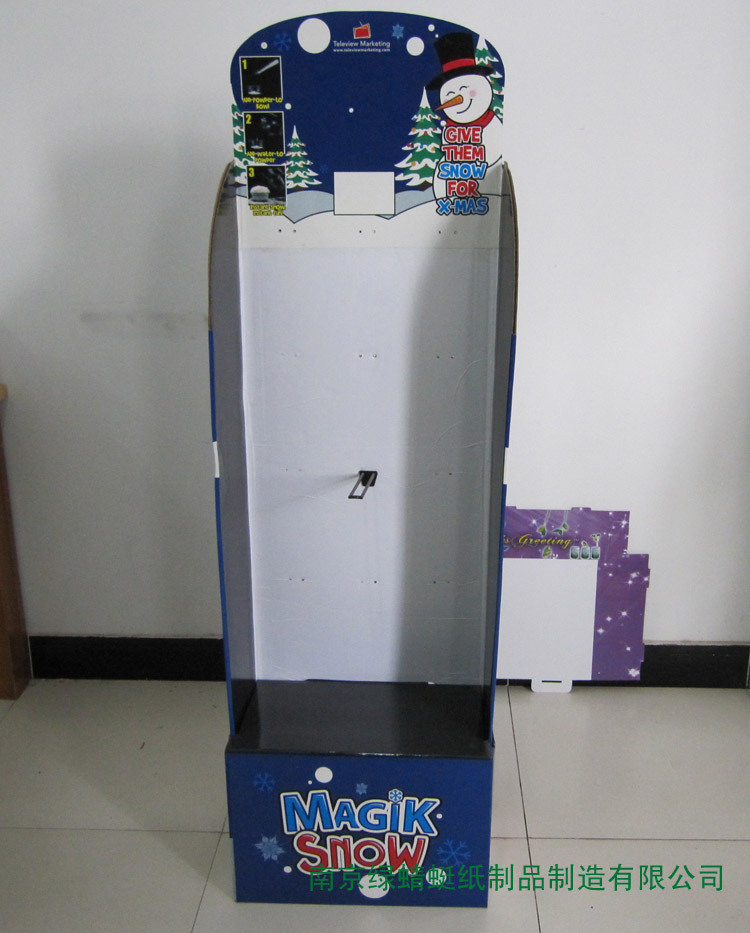 厂家定制纸货架 毛绒玩具挂钩纸展示架设计广告展示架