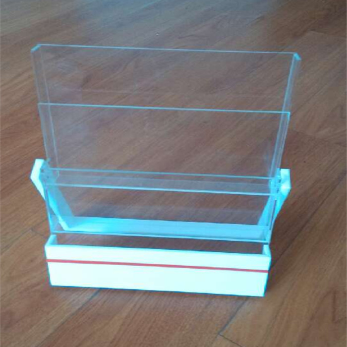 商务用品资料架 立式活动亚克力资料盒a4有机玻璃展示架双层
