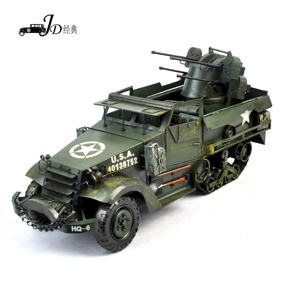 手工铁艺军用吉普模型-0