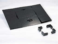 供应抗静电塑料中通板 黑色塑料瓦楞板