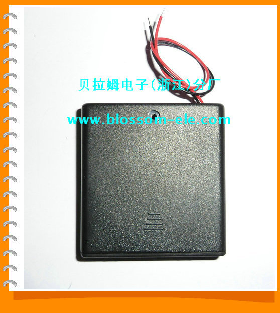 5号4节安全电池盒  五号四节电池盒  五号四节带盖子电池盒