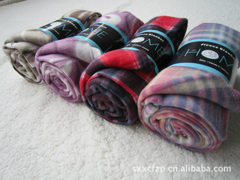 供应印花双面绒毯子