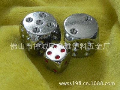 supply new pattern environmental protection Metal plating dice Taste 6 Count entertainment originality Dice suit List Price wholesale