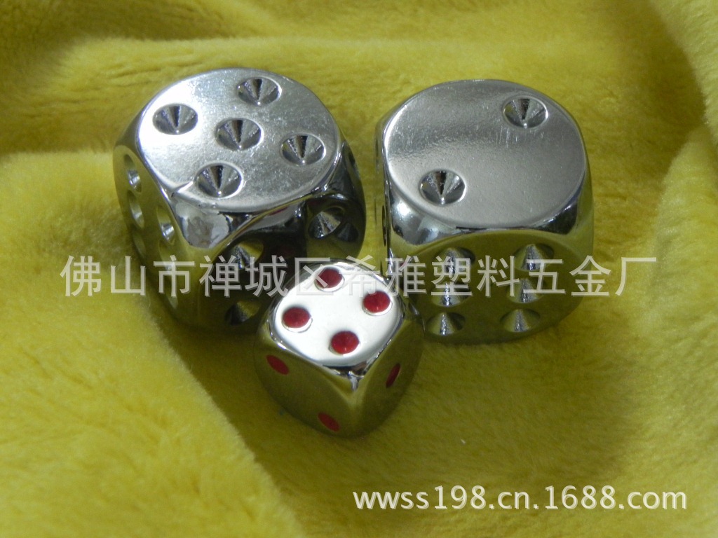 supply new pattern environmental protection Metal plating dice Taste 6 Count entertainment originality Dice suit List Price wholesale