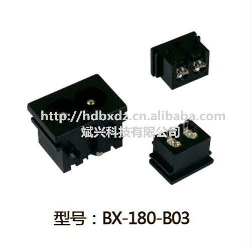 AC电源八字插座C8型DB-14-T-4-P8 全铜接线脚22X15 BX-180-B03