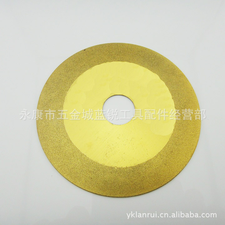 4寸精品金刚石玻璃打磨片          100mm镀钛平型玻璃磨片