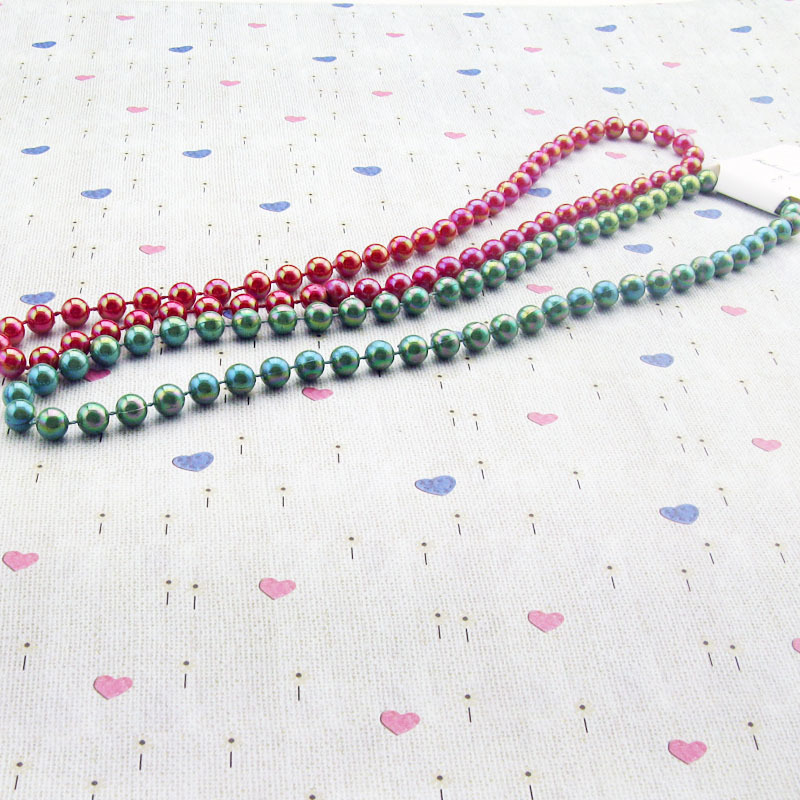 特價彩珠毛衣項鏈 兒童服飾毛衣鏈 工廠承接串珠彎針挂圈來料加工