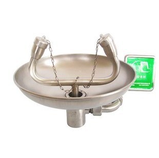 验厂304不锈钢台式双口洗眼器 XL008紧急实验室冲眼/洗眼装置