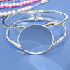 30mm inverted plate bracelet electroplating thick silver DIY time gem accessories wholesale IO02314