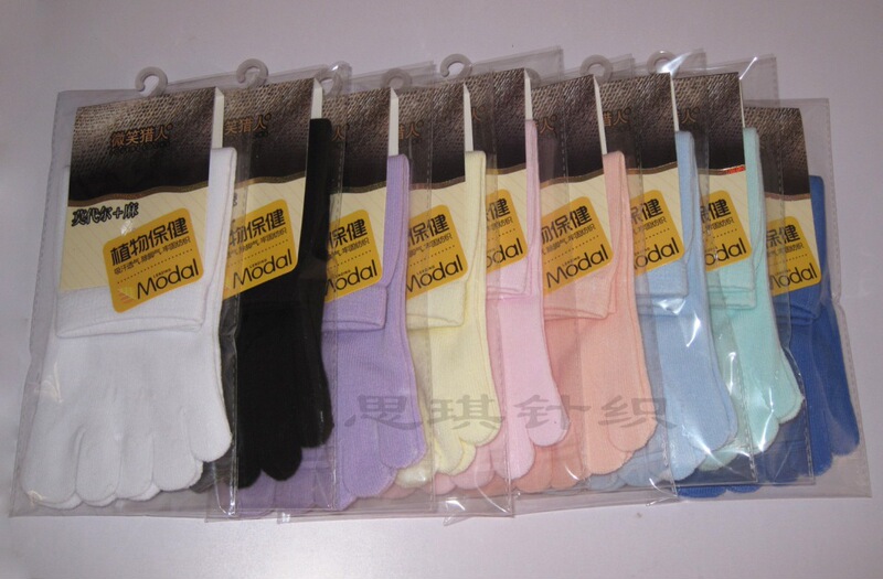 Combed cotton women's socks solid color women's five-finger socks five-toe socks women's cotton socks