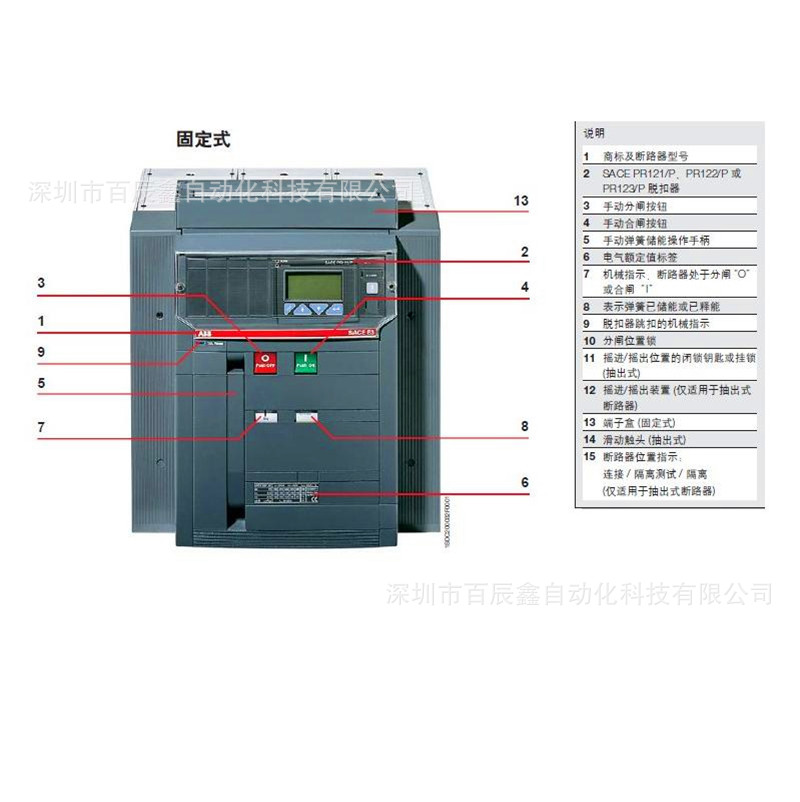 ABB空气开关E1N1600 R400 PR121/P-LI WMP 3P NST 原装
