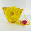 Small cute fresh straw shoulder bag, small bag, one-shoulder bag, flowered, 2021 collection